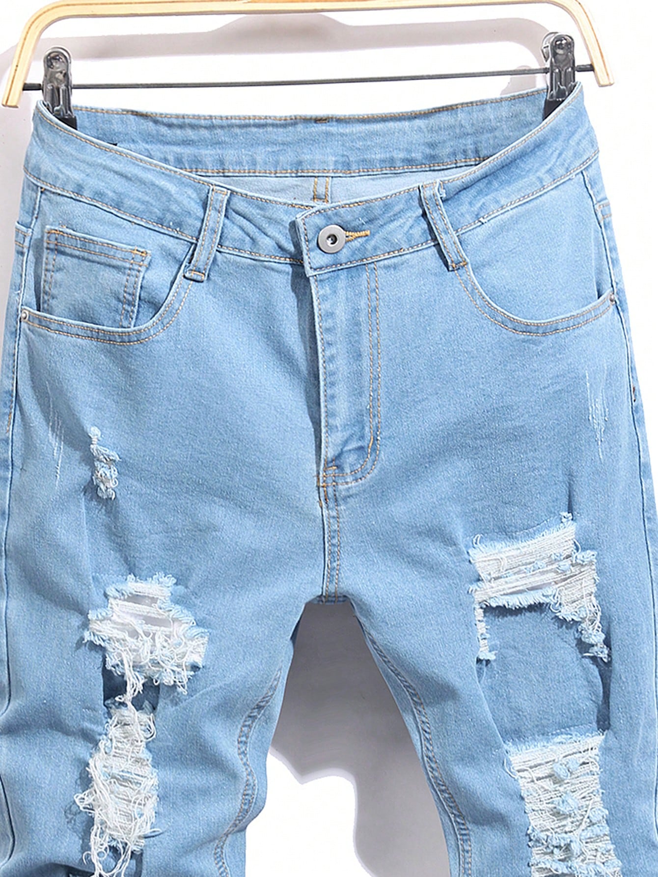 Calça Jeans Masculina Rasgada com Detalhes - Calça Melbourne