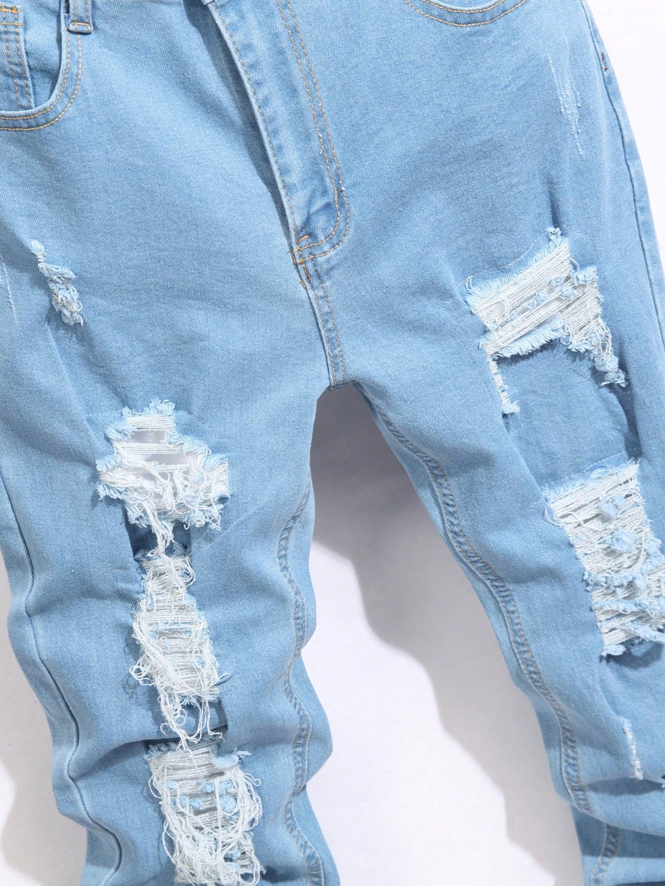Calça Jeans Masculina Rasgada com Detalhes - Calça Melbourne