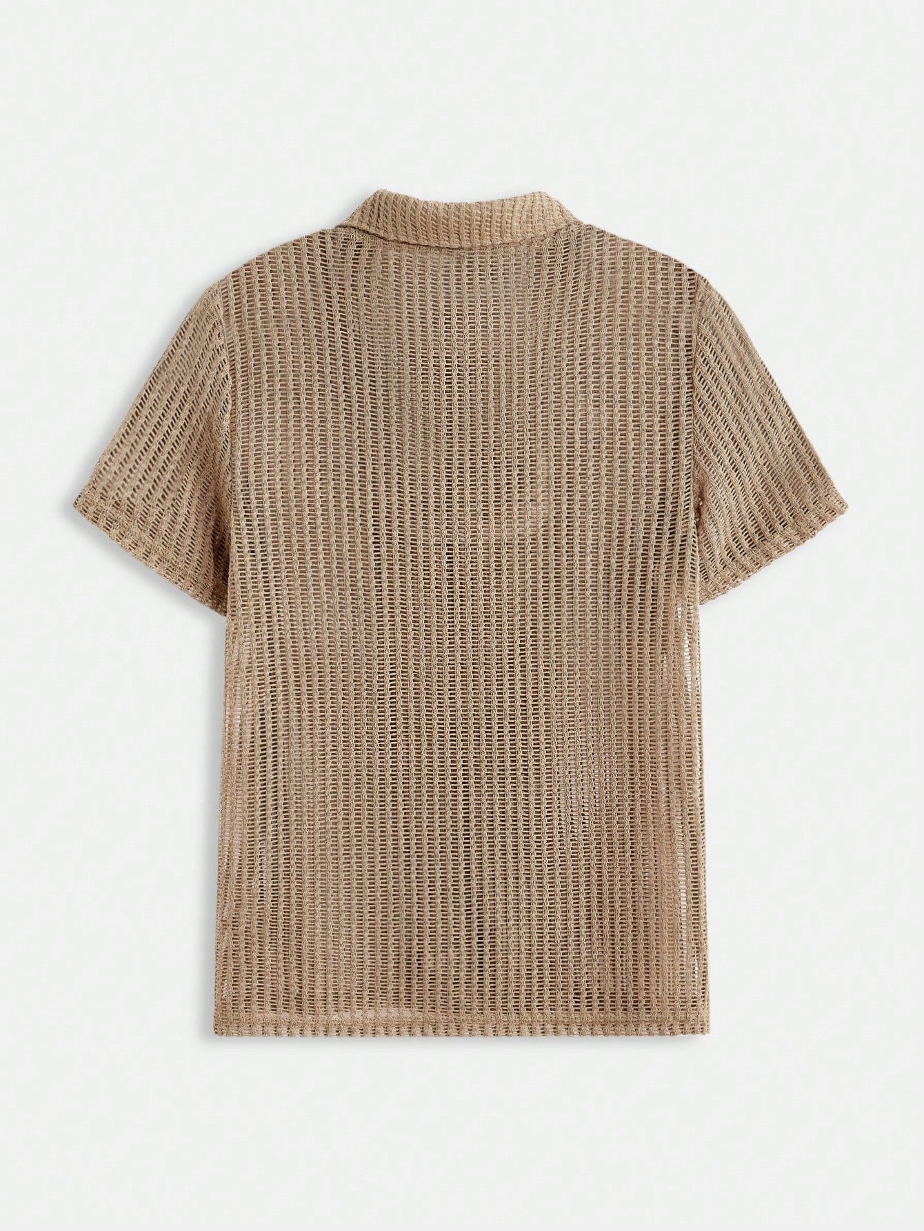 Camisa de Botão Vazada em Tricô - Camisa Palawan