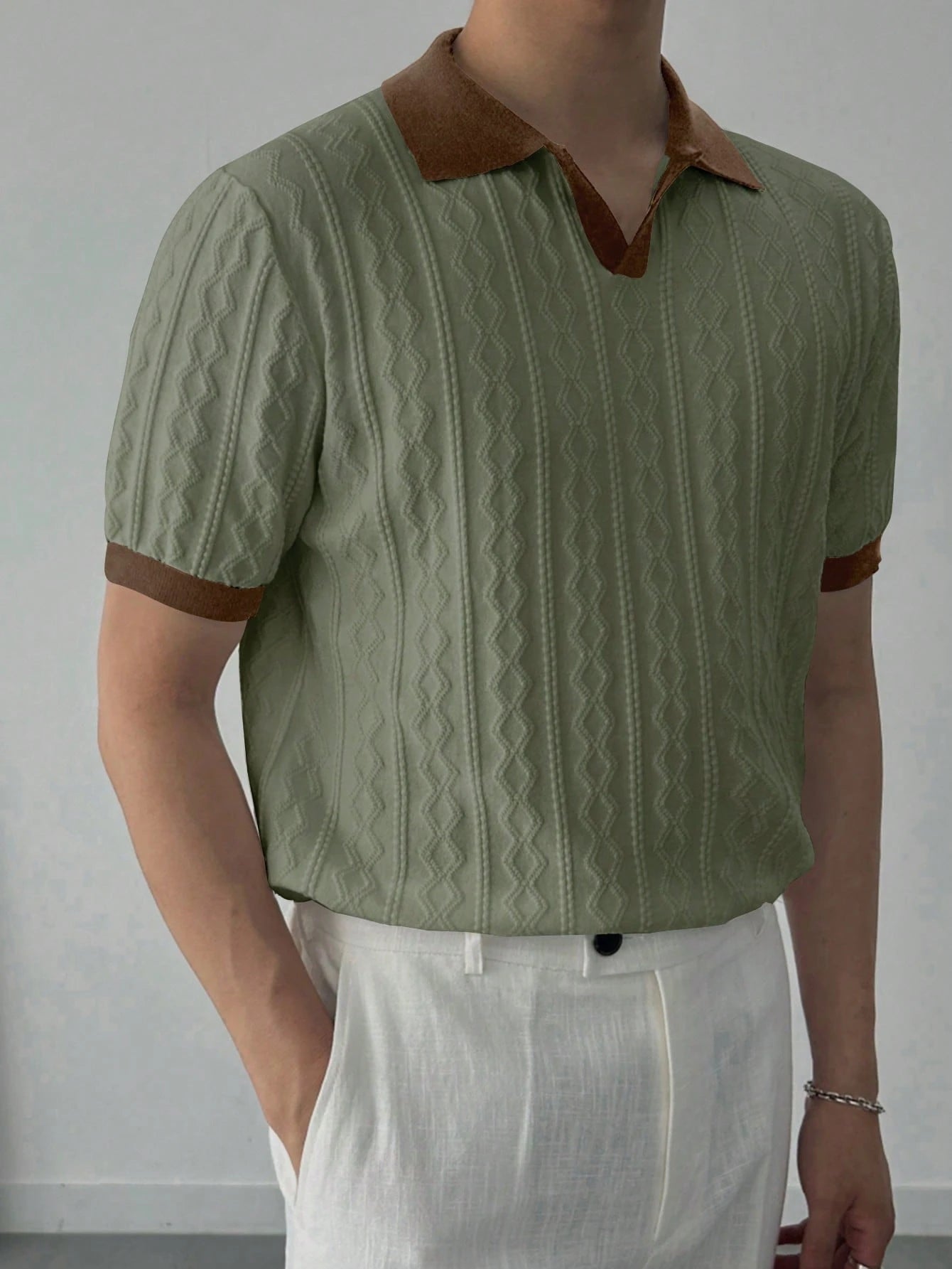 Camisa Polo Masculina Texturizada - Camisa Ravello