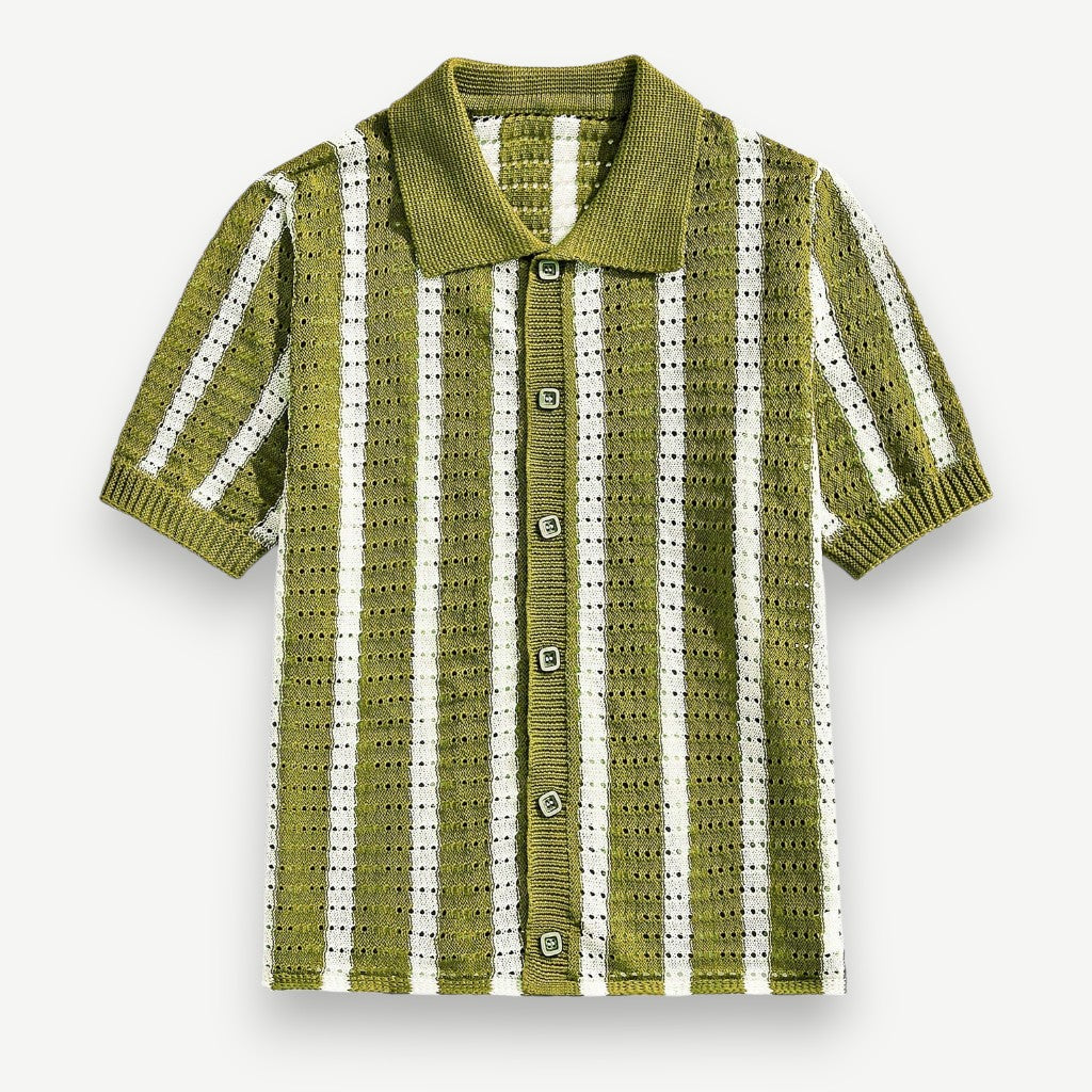 Camisa de Botão em Tricô Leve - Camisa Phuket
