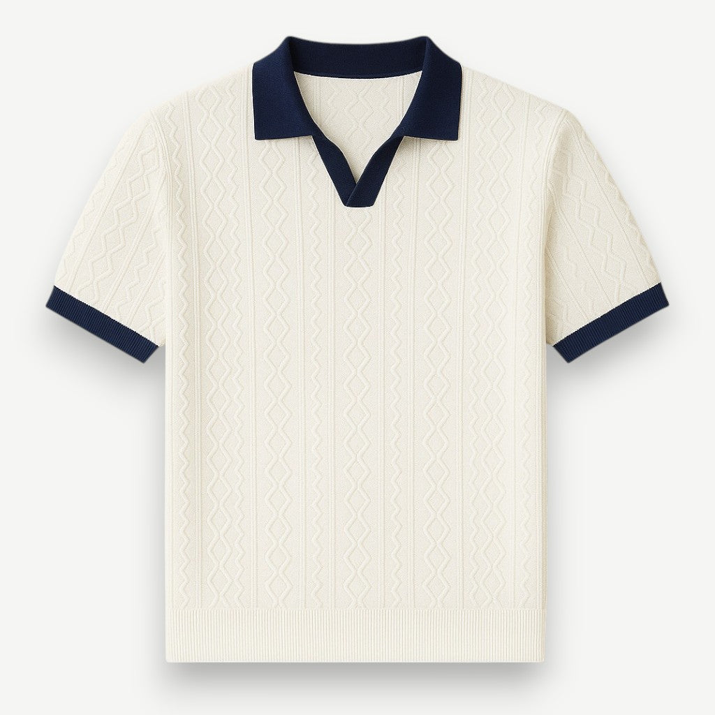 Camisa Polo Masculina Texturizada - Camisa Ravello