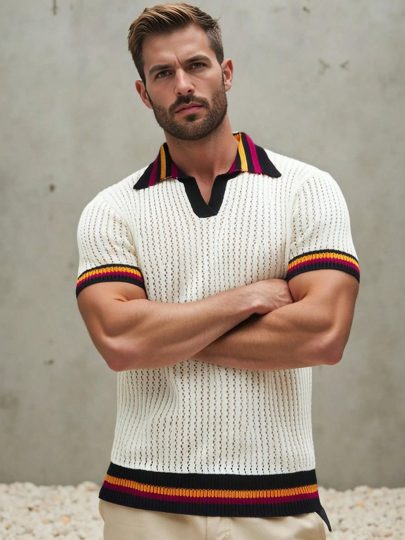 Camisa Polo em Tricô Leve - Camisa Bréscia