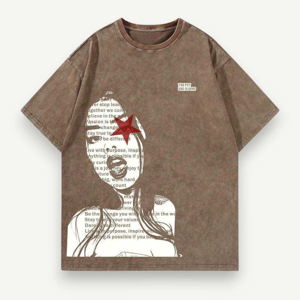 Camiseta Masculina Estonada Oversized - T-Shirt Futury Lady