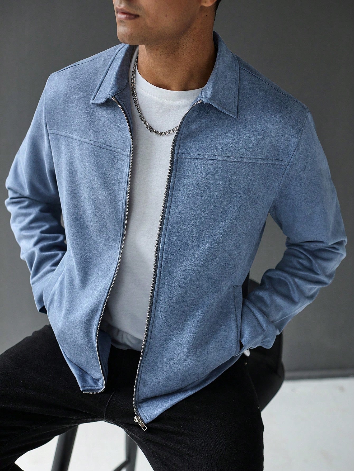 Jaqueta Masculina com Zíper - Jaqueta Melbourne