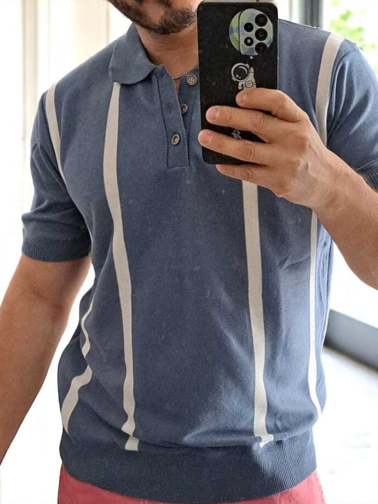 Camisa Polo Listrada Masculina - Camisa Manilla