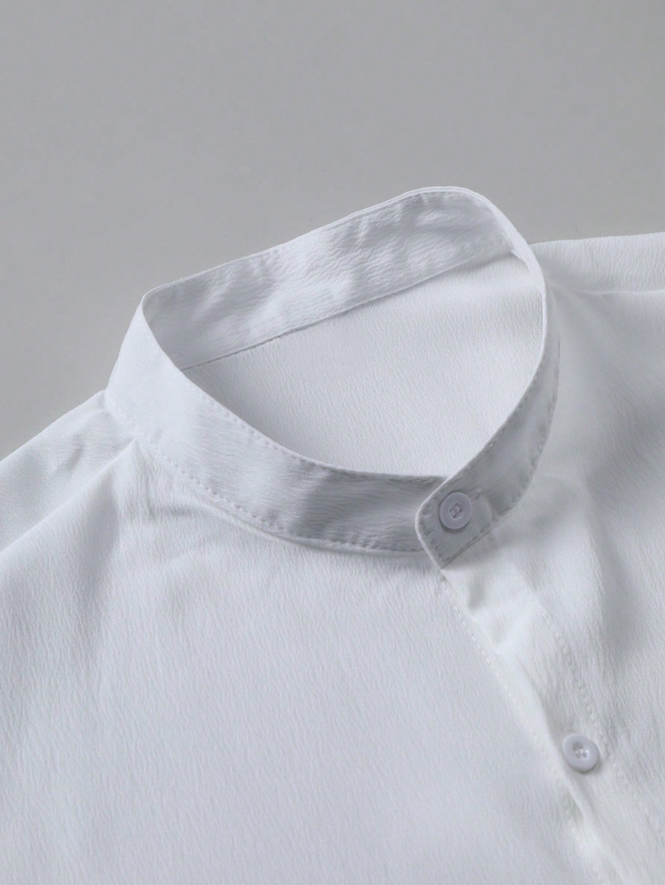Camisa de Botão Masculina Gola Padre- Camisa Santorini