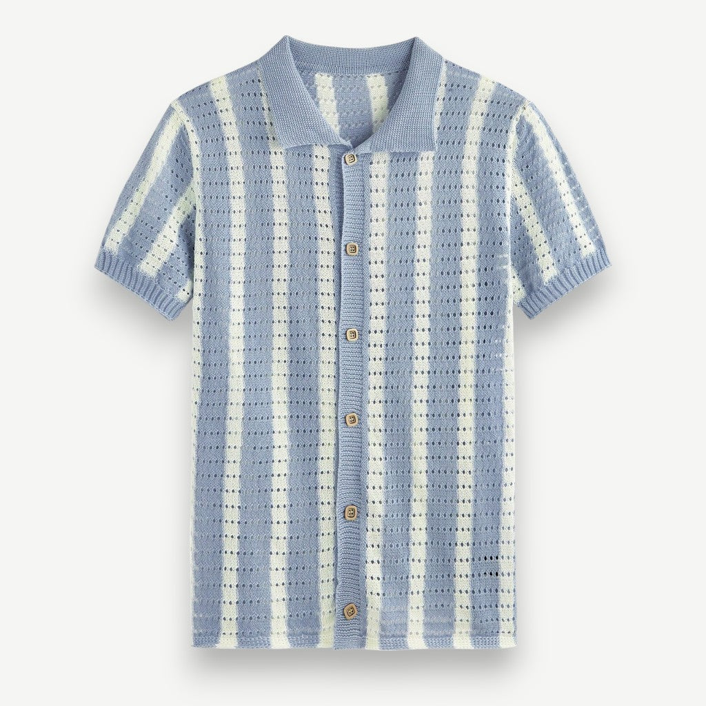 Camisa de Botão em Tricô Leve - Camisa Phuket