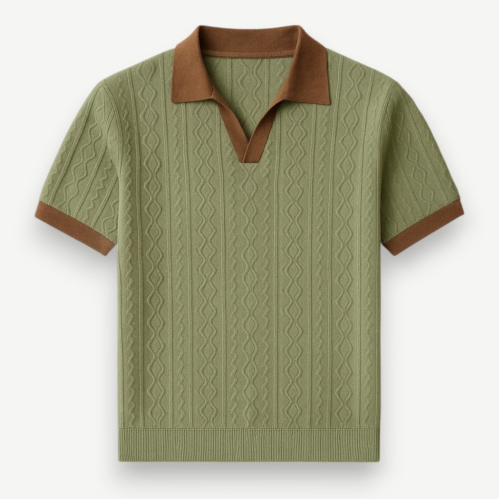 Camisa Polo Masculina Texturizada - Camisa Ravello