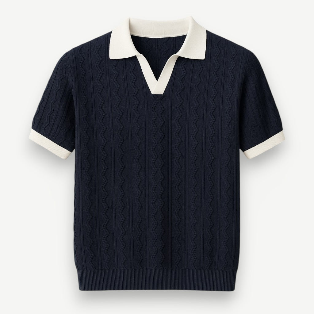 Camisa Polo Masculina Texturizada - Camisa Ravello