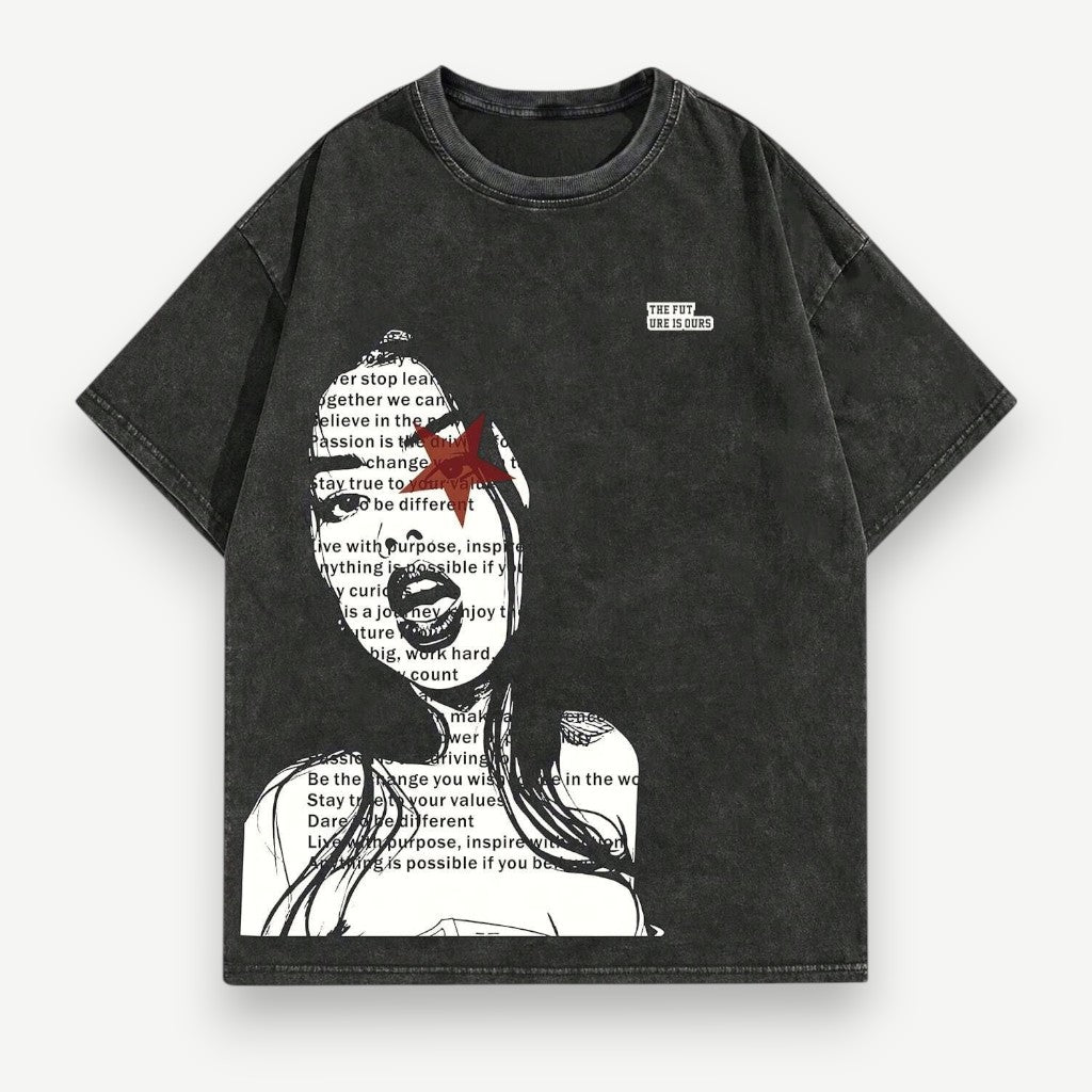 Camiseta Masculina Estonada Oversized - T-Shirt Futury Lady