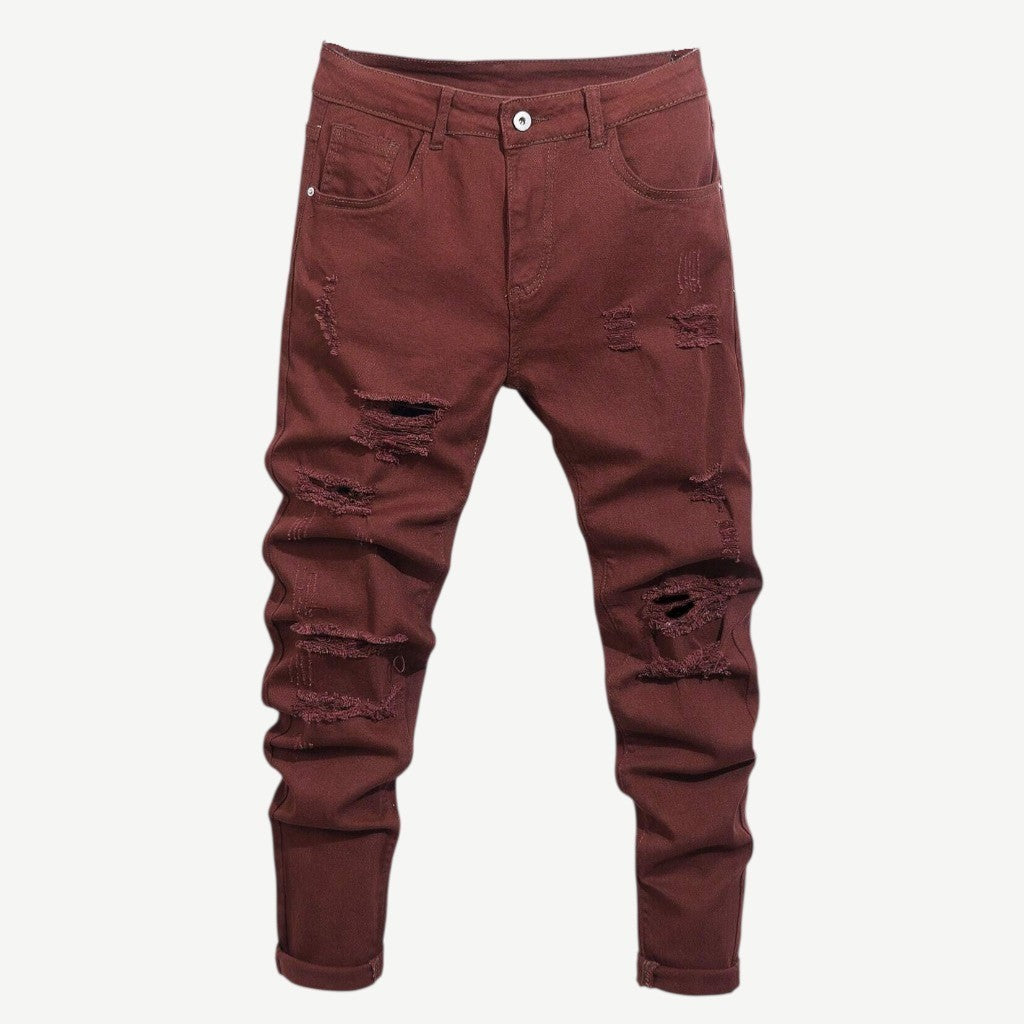 Calça Masculina com Detalhes Rasgados - Calça Victoria